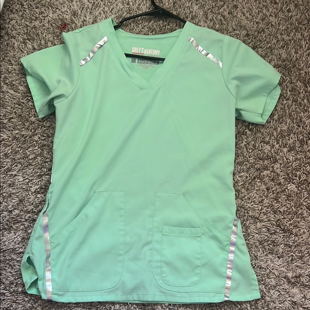 Grey's Anatomy Women's Mint Green scrub top